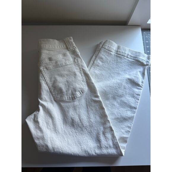 $128 Madewell Perfect Vintage Wide Leg Crop Jean - White - 25 - Picture 7 of 10